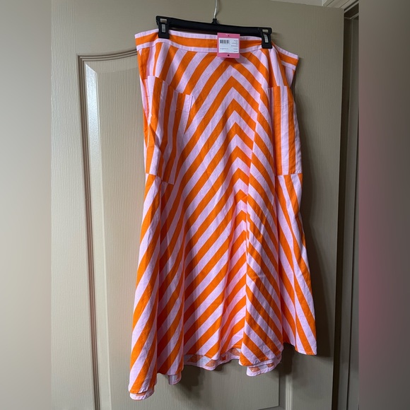 kate spade Skirts Kate Spade Deck Stripe Midi Skirt Size 6 New With